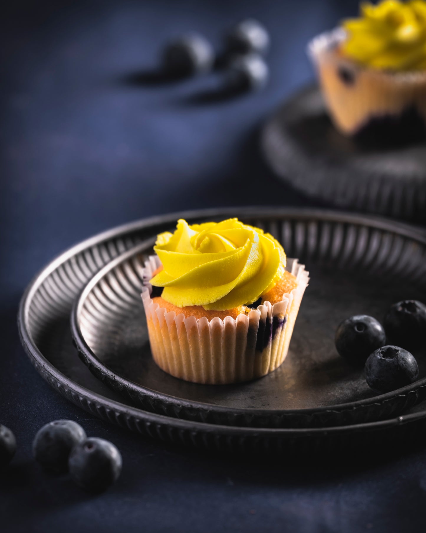 Blueberry lemon cupcake
