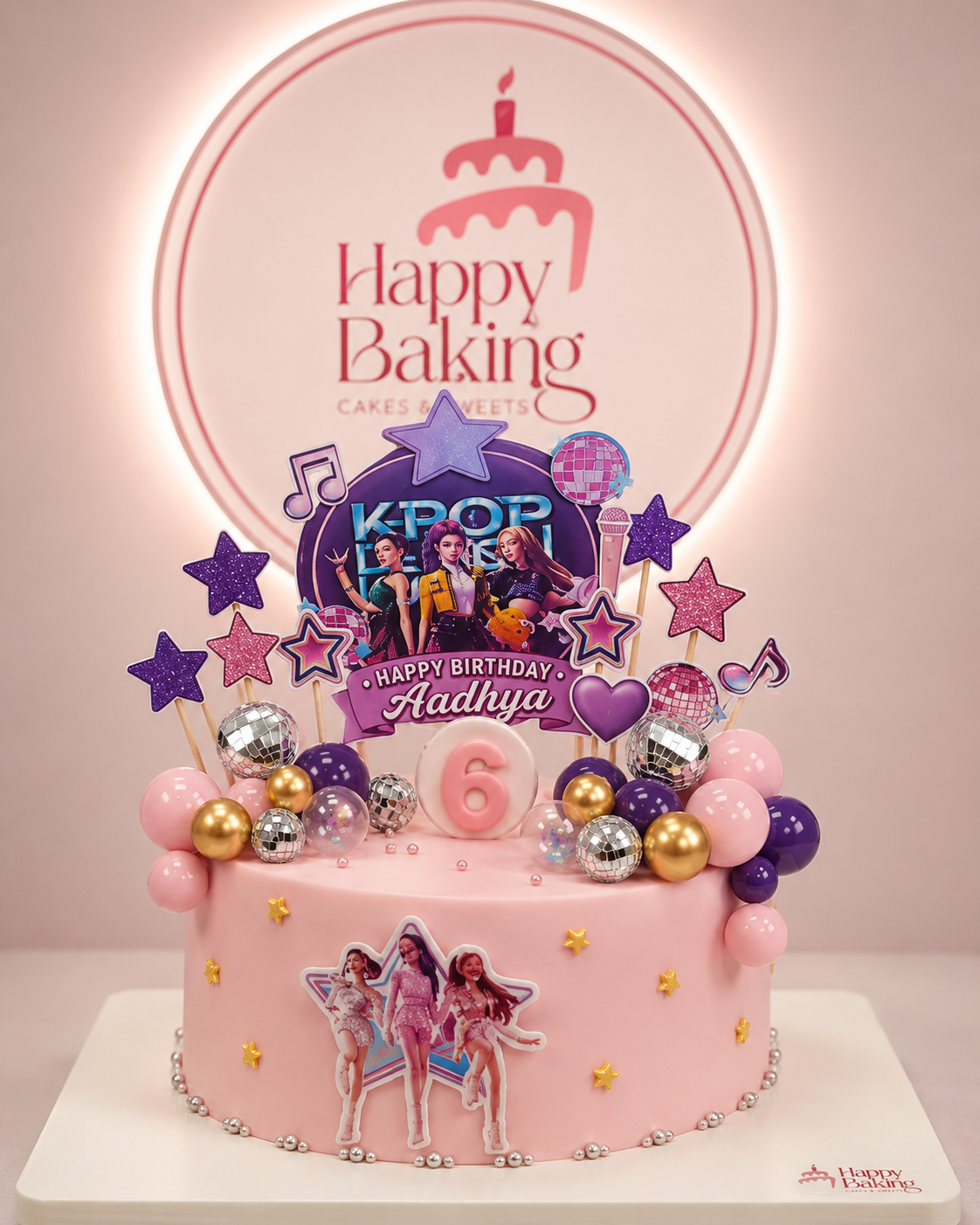 Pink K-Pop Dream Party Cake