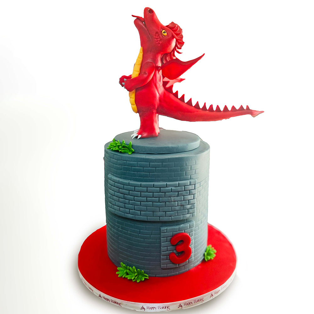 Fire Baby Dragon Cake