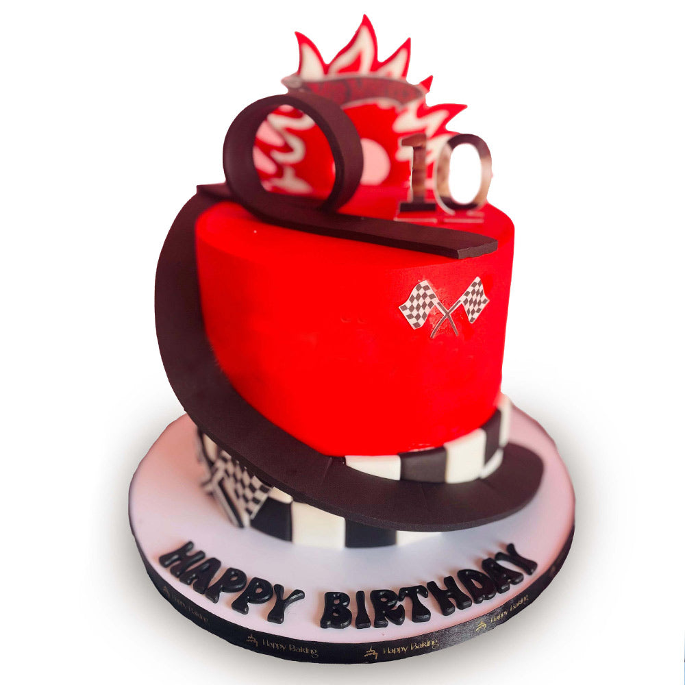 Hot Wheels Race Track Cake