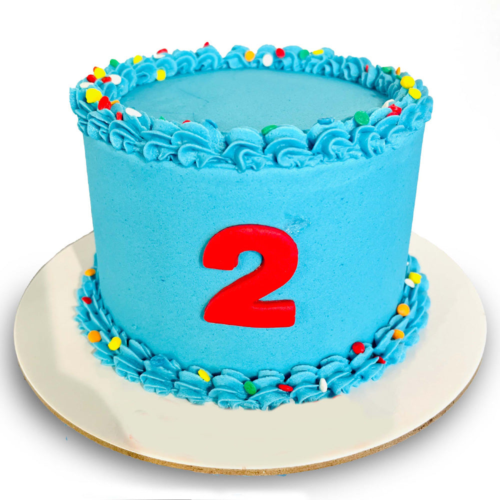 Number 02 Simple Buttercream Cake