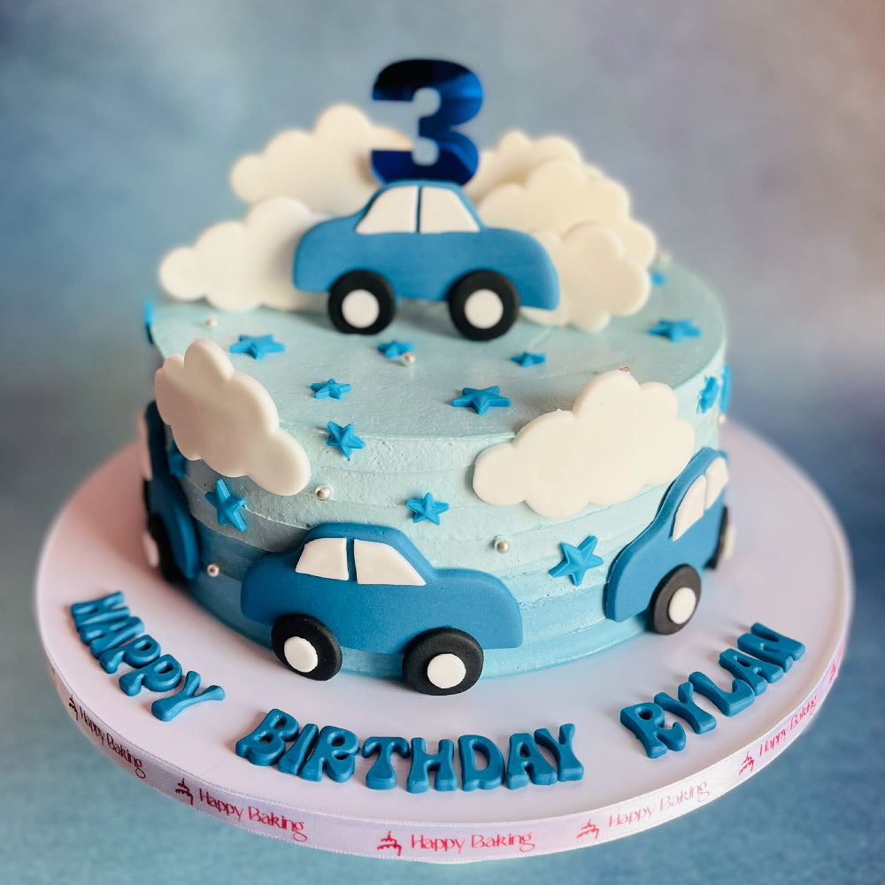 Simple Car Themed Cake