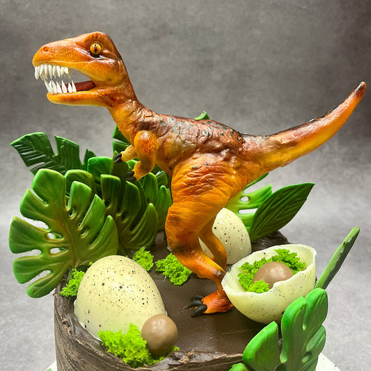 T-Rex Jungle Themed Cake