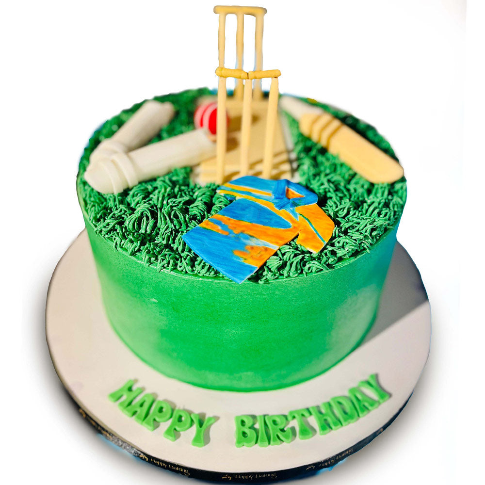 The Cricket Pitch Cake