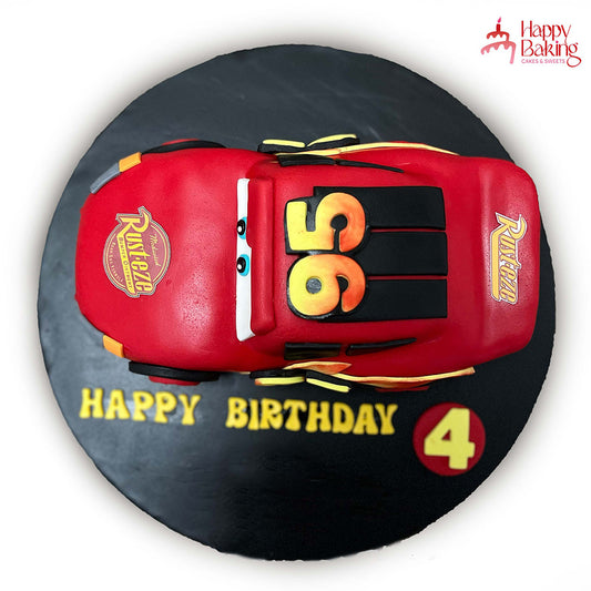 3D Lightning McQueen Cake