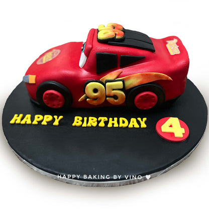 3D Lightning McQueen Cake