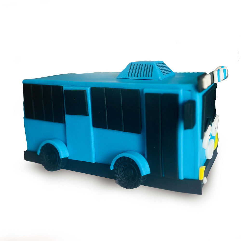 Blue Bus Themed Cake