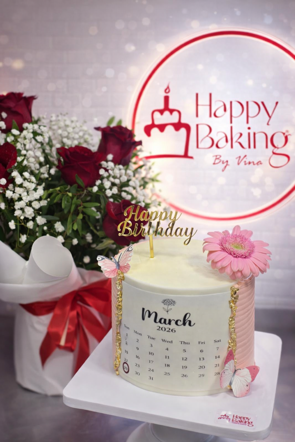 Rosy Calendar Cake