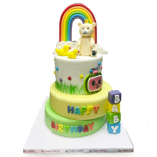 Coco melon Bear Theme Cake
