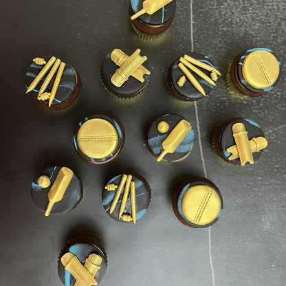 Cricket Themed Cupcakes