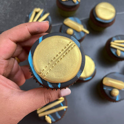 Cricket Themed Cupcakes