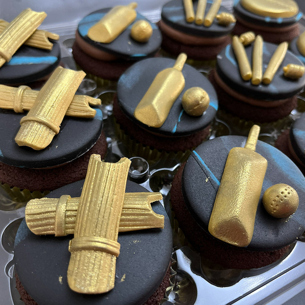 Cricket Themed Cupcakes