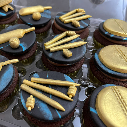 Cricket Themed Cupcakes
