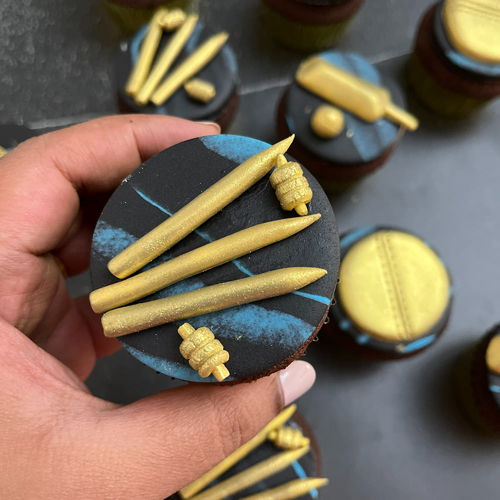 Cricket Themed Cupcakes