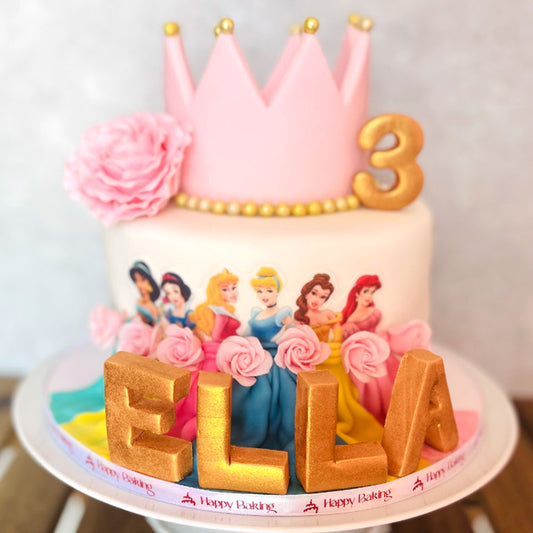 Crowned in Petals - Princess Crown Cake