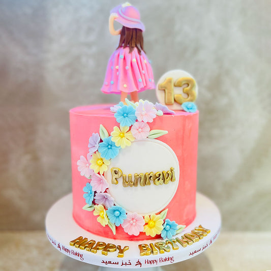 Fairy Girl Floral Cake