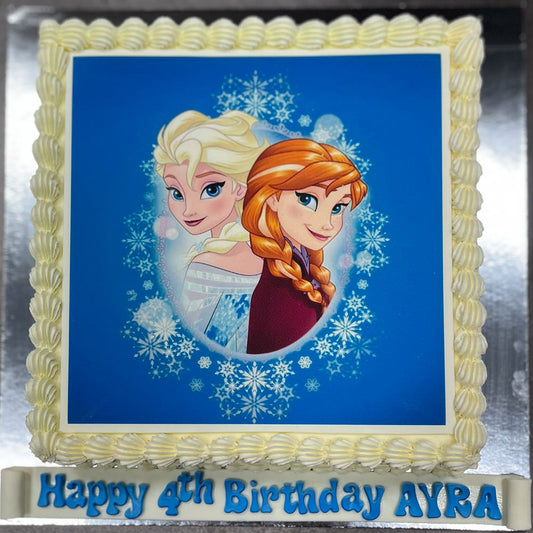Frozen Themed Edible Print Cake
