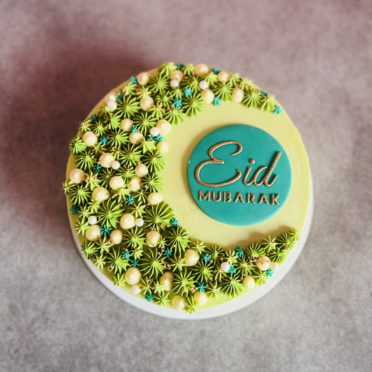 Eid Crescent Garden Cake