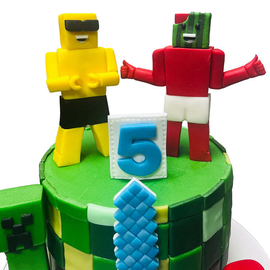 Lego Creeper Crunch Cake