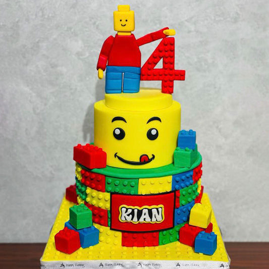 Lego Two Tiered Cake
