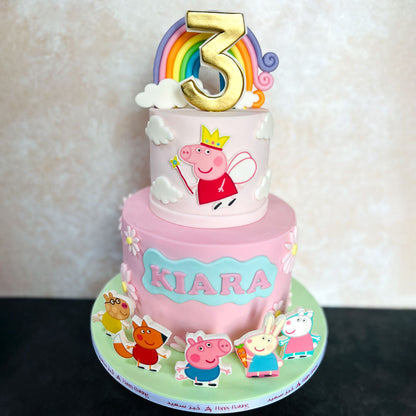 Peppa Pig Tiered Cake