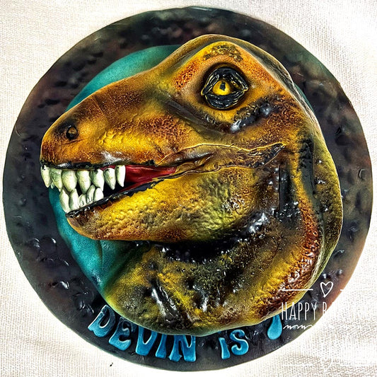 T Rex Flat Cake