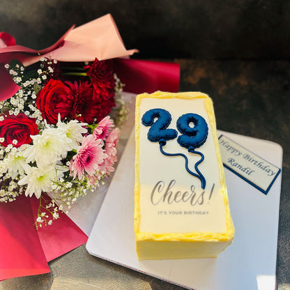 Timeless Number Cake (With Flowers)