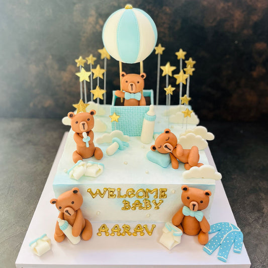 Welcome Baby Bear World Cake