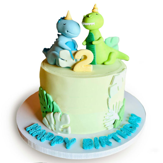 Baby Dino Duo Theme Cake