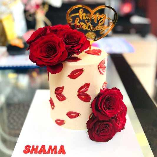 Lush Rose Delight Cake